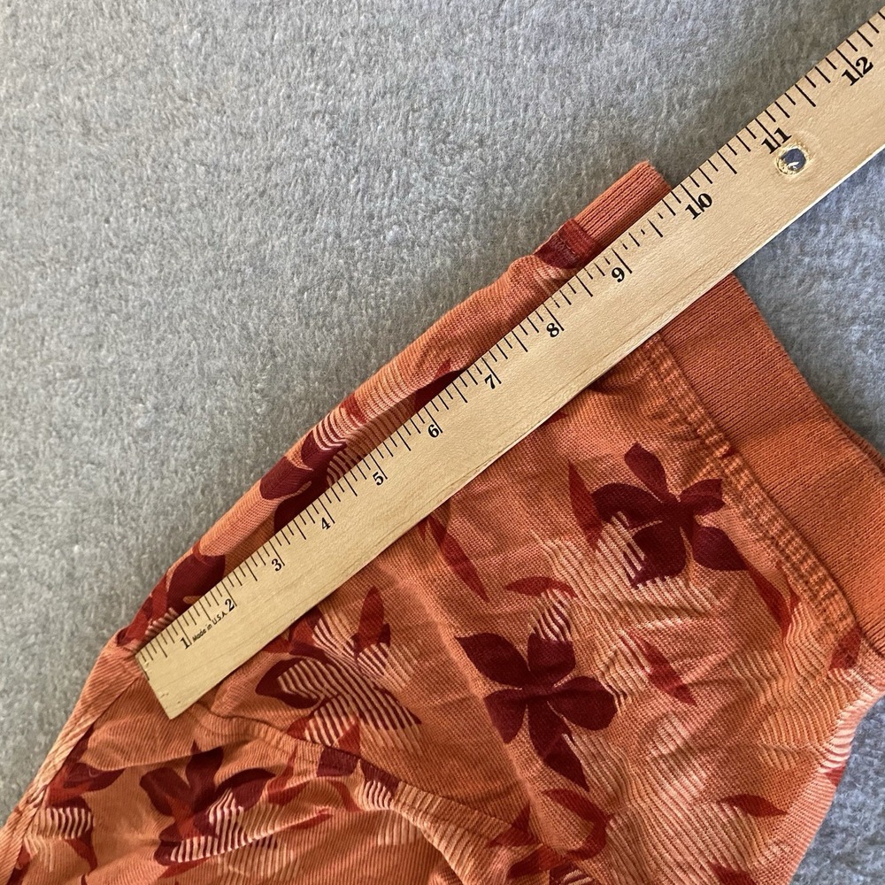 Ocean Pacific Menswear Polo Shirt Medium Orange Hawaiian Red Floral Travel - Picture 10 of 14